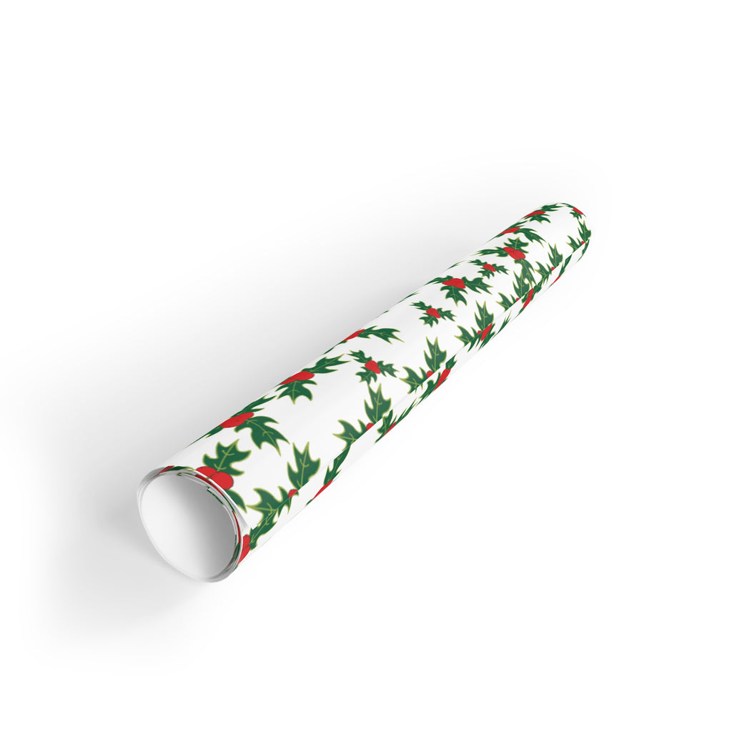 Holly and Berry Hand Designed Pattern Wrapping Paper