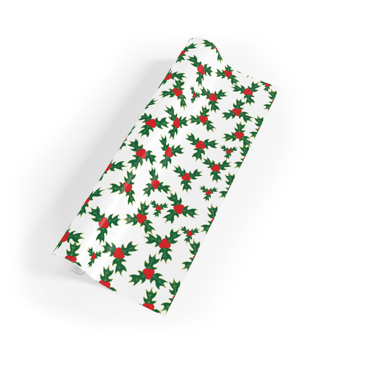 Holly and Berry Hand Designed Pattern Wrapping Paper