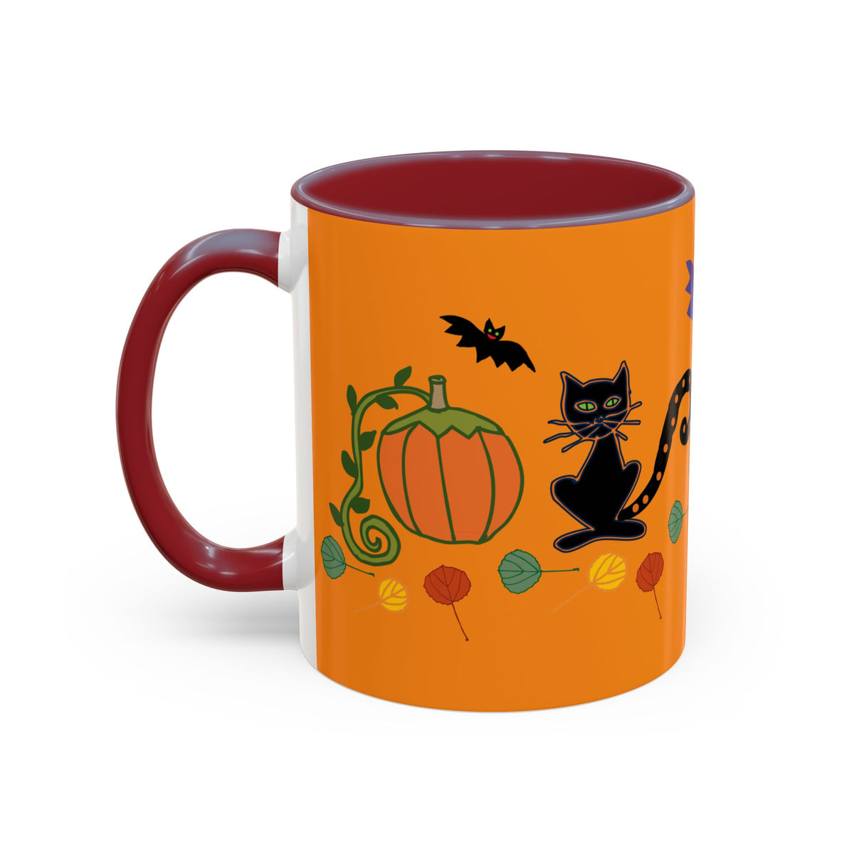 Halloween Cat & Pumpkin Coffee Mug | Spooky Vibes, Black Cat Gift, Fall Decor, Autumn Cup, Halloween Kitchenware