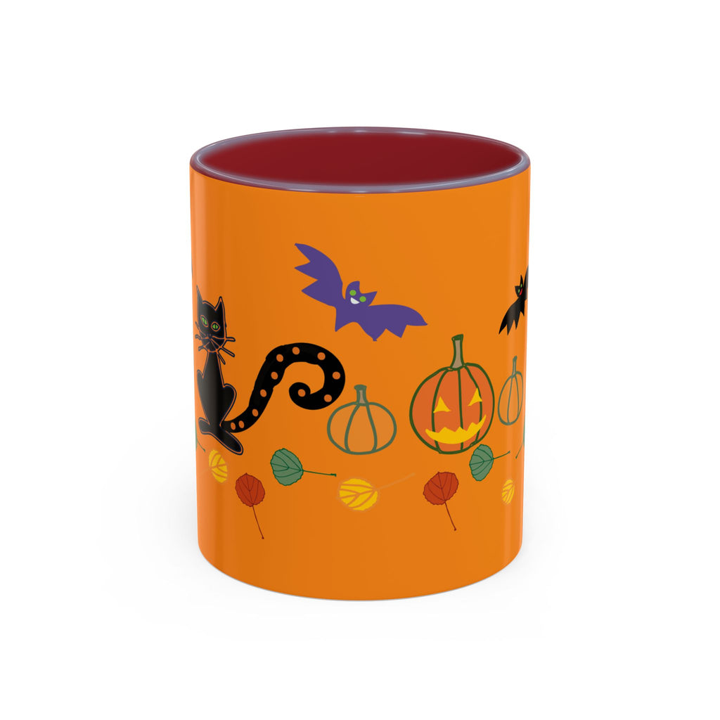 Halloween Cat & Pumpkin Coffee Mug | Spooky Vibes, Black Cat Gift, Fall Decor, Autumn Cup, Halloween Kitchenware