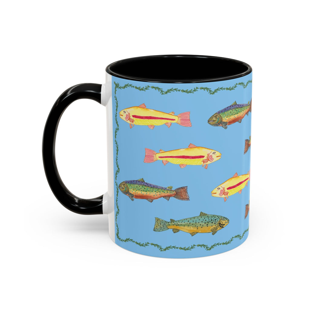 Rainbow Trout Pattern Mug | Accent Coffee Mug