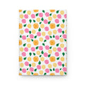 Floral Pink and Yellow Rose Pattern Hardcover Journal | Floral Notebook, Matte Cover