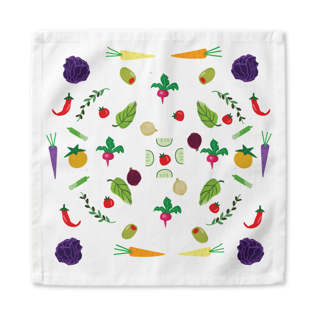 Vegetable Cotton Twill Napkin in white