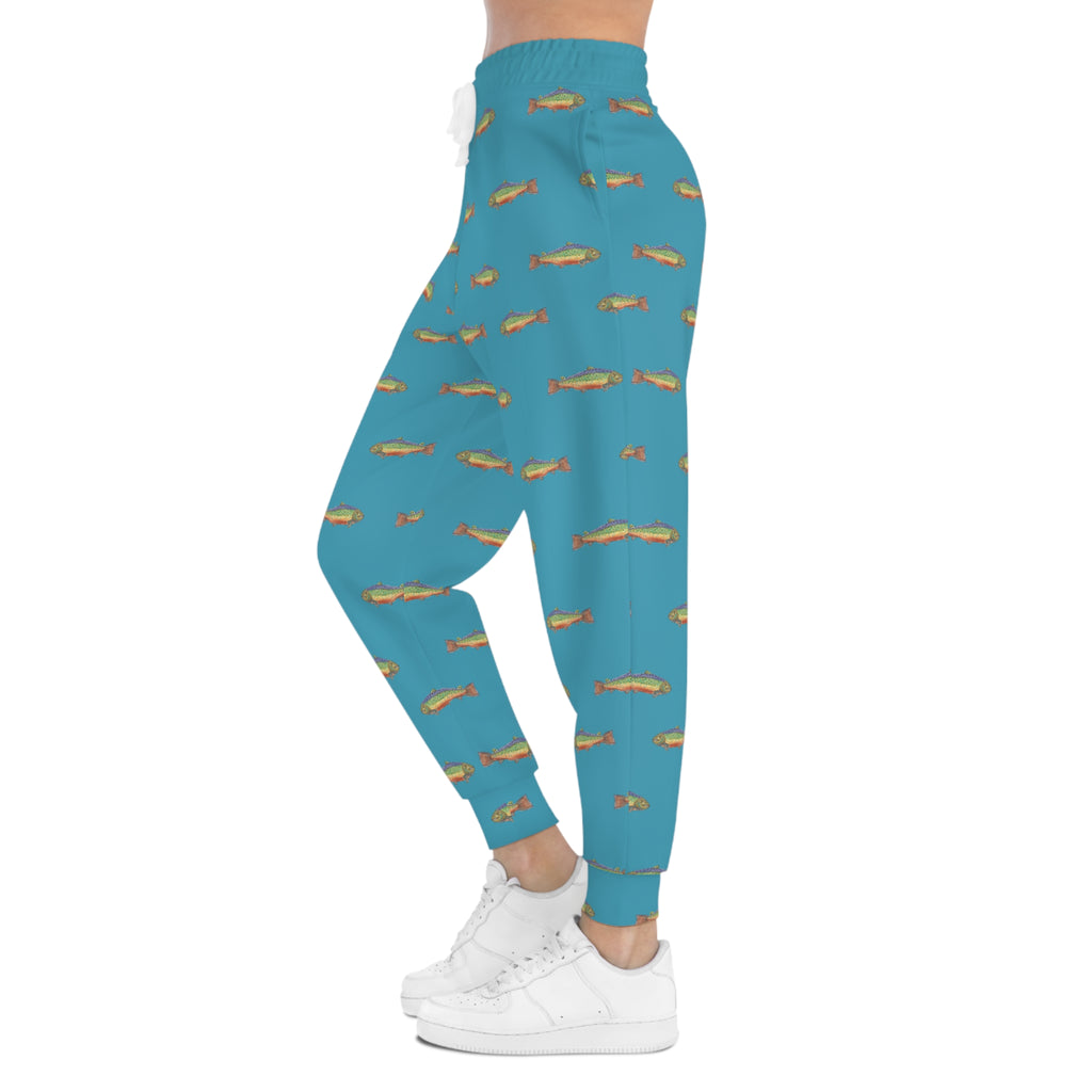 Trout patterned sweat pants