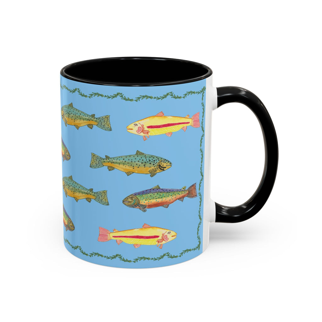 Rainbow Trout Pattern Mug | Accent Coffee Mug