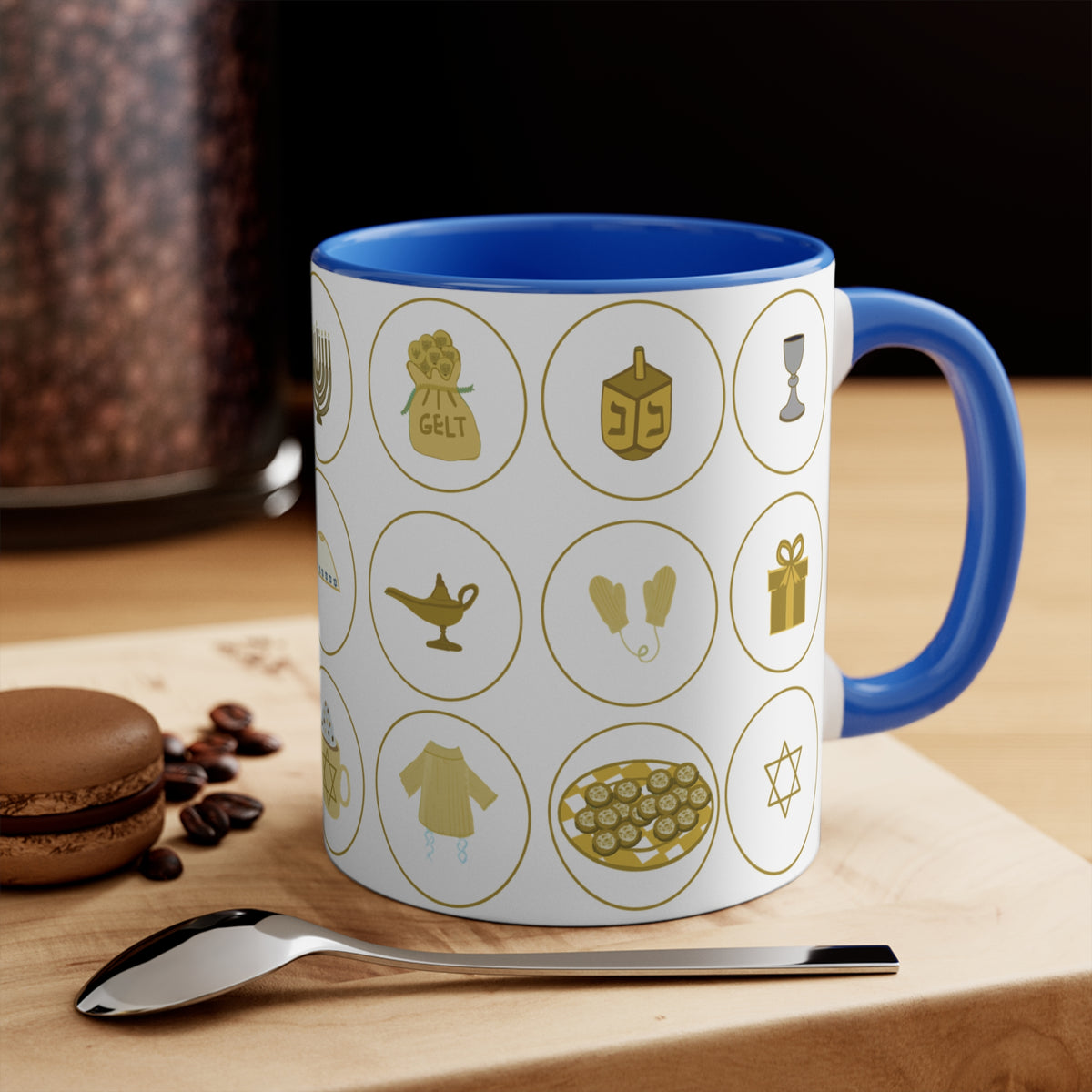 Chanukah themed mug.