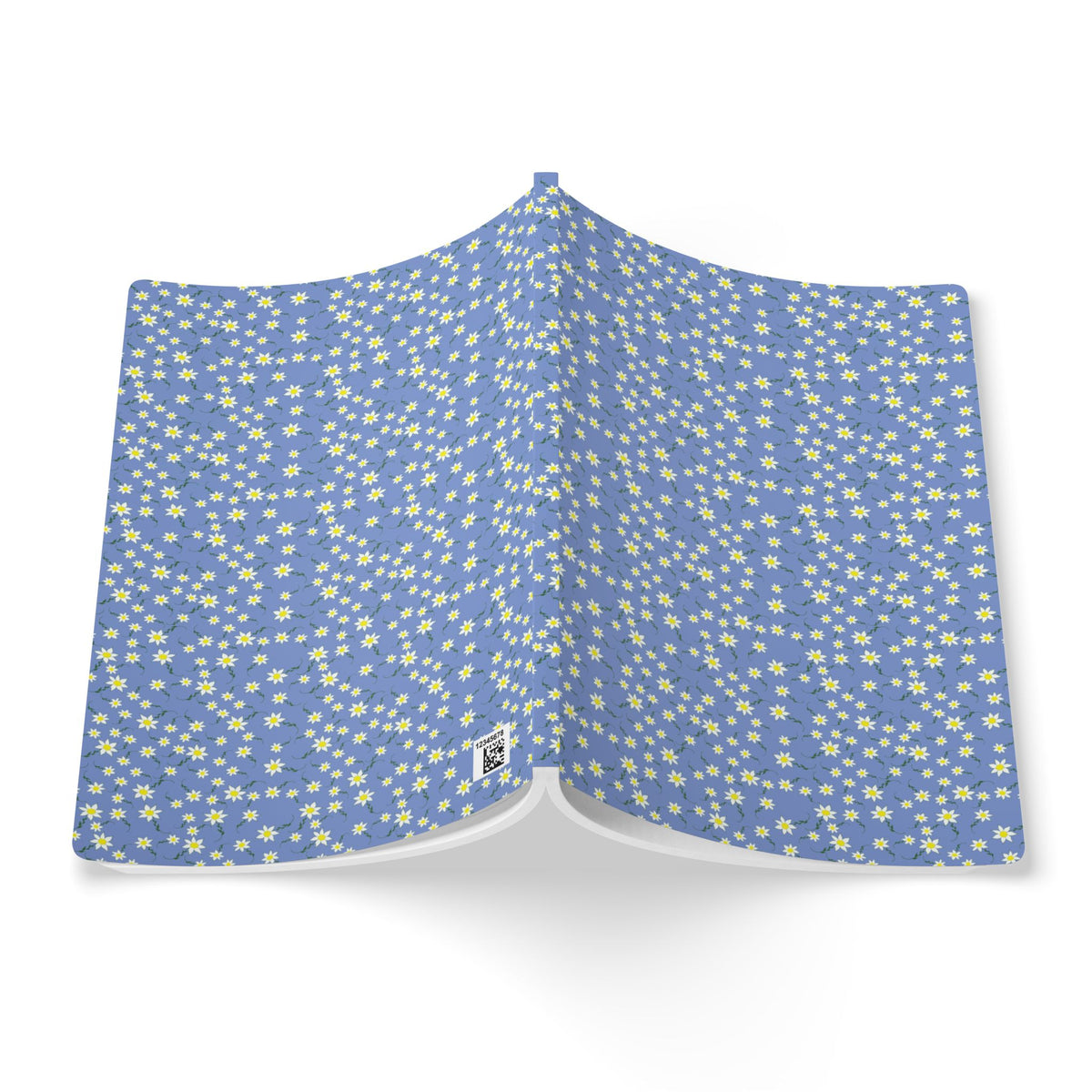 Blue Daisy Pattern Journal Softcover Notebook | Floral Pocket Notebook