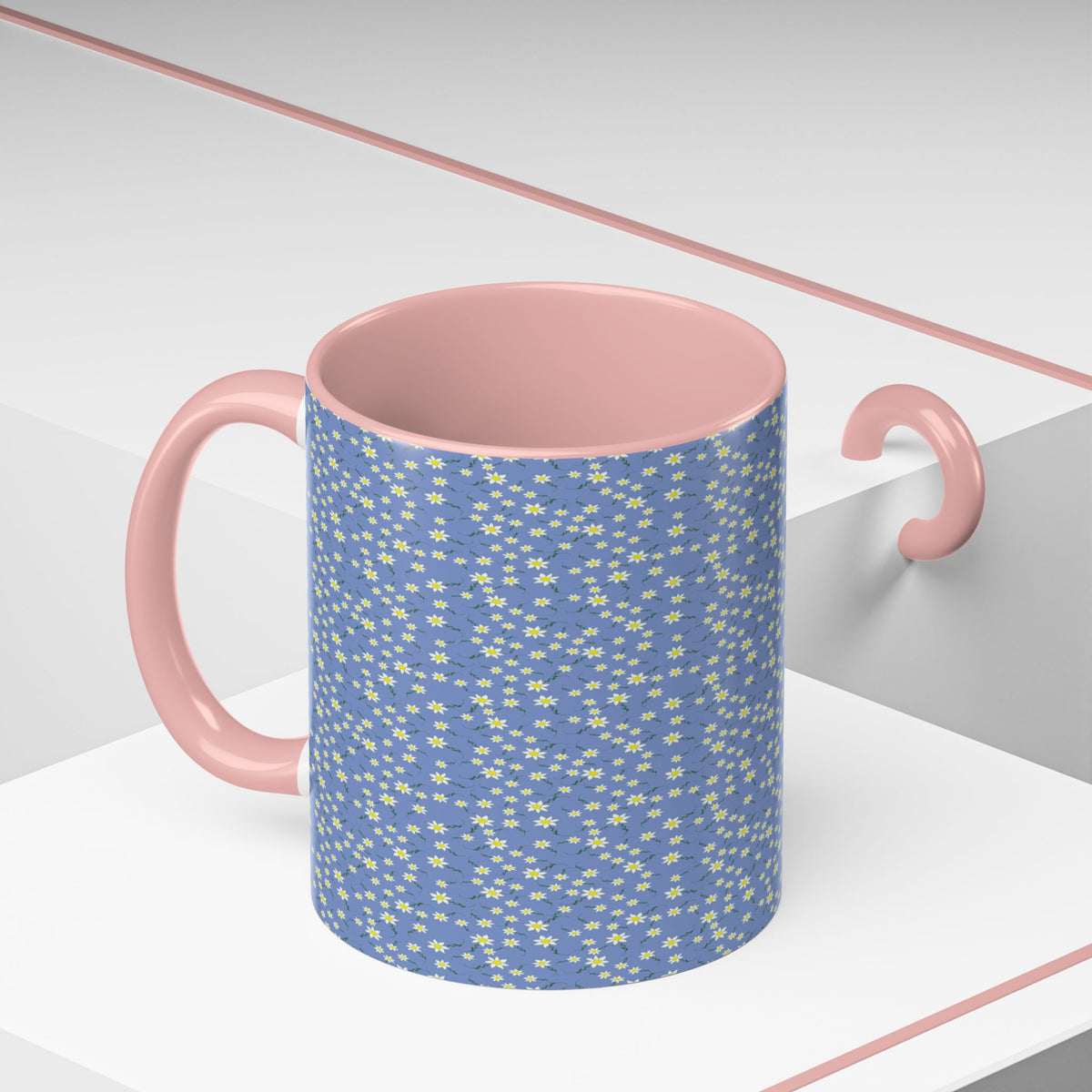 Mini Daisy Dot Pattern Mug | Accent Coffee Mug 11oz