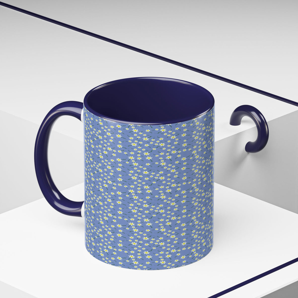 Mini Daisy Dot Pattern Mug | Accent Coffee Mug 11oz