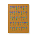 Funky Floral Pattern Journal softcover notebook | Boho Flower Grid