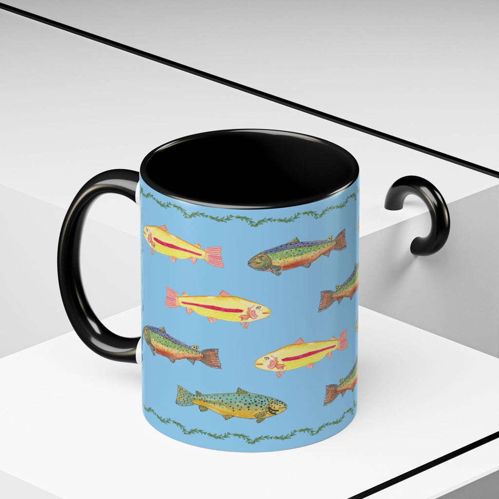 Rainbow Trout Pattern Mug | Accent Coffee Mug
