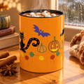 Halloween Cat & Pumpkin Coffee Mug | Spooky Vibes, Black Cat Gift, Fall Decor, Autumn Cup, Halloween Kitchenware