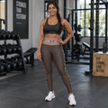 Autumn themed Leaf Motif High Waisted Athletic Leggings