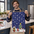 Snowman-Ski Holiday Hand Designed Tea Towel