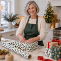 Holly and Berry Hand Designed Pattern Wrapping Paper