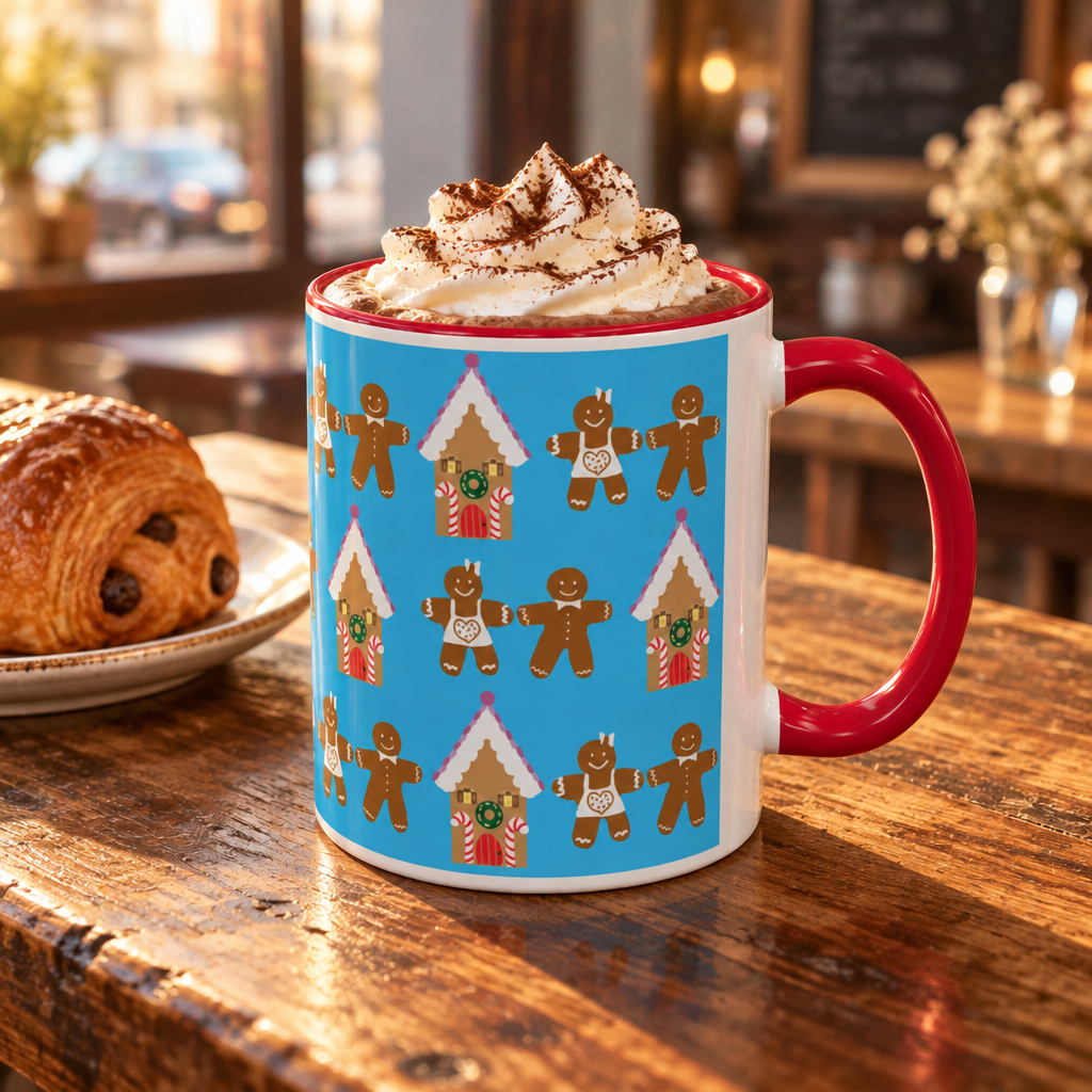 Gingerbread  Village Themed Mug