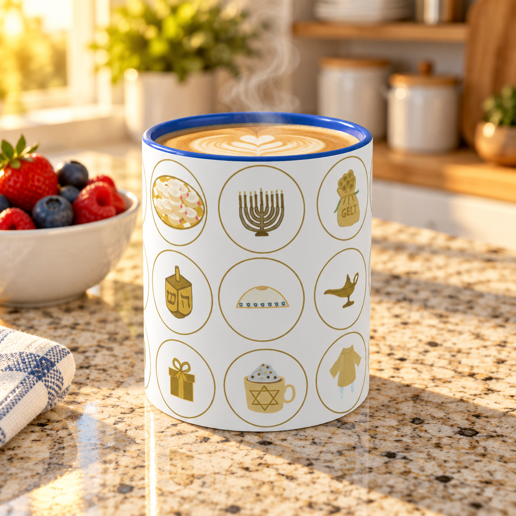 Chanukah themed mug.