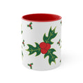 Holly and Berries Christmas Mug | Red Accent 11oz Mug