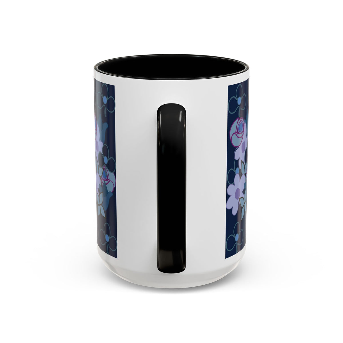 Floral Accent Coffee Mug, Elegant Tea Cup, Gift for Her, Rose Design Mug, Home Decor Coffee Cup, Birthday Present, Flower Lover Gift