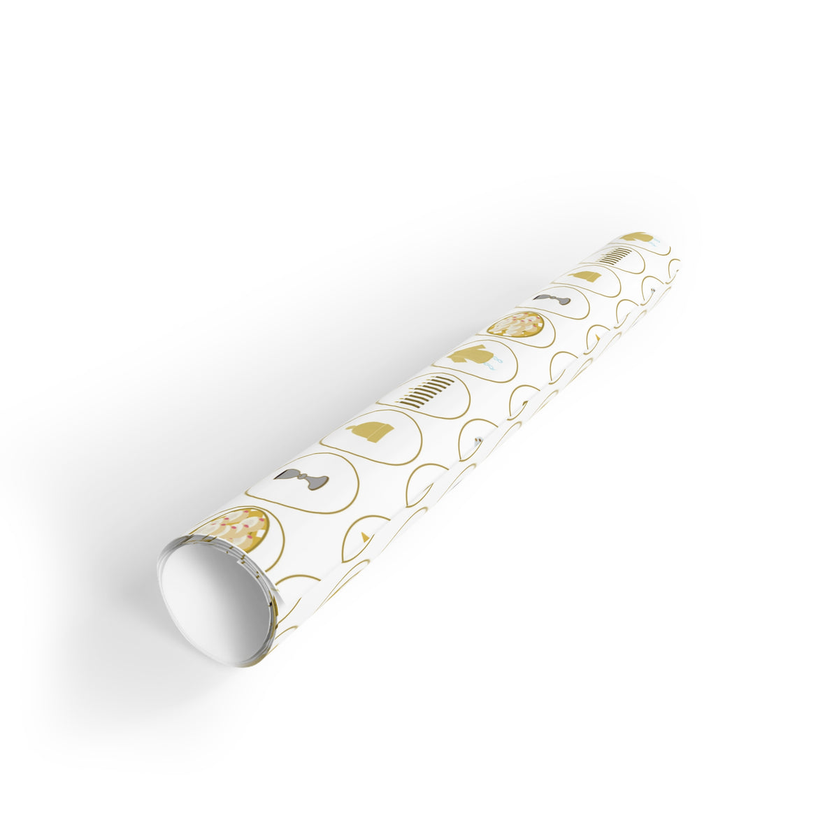 Chanukah Gift Wrapping Paper Roll – Elegant Gold Celebration motif patterns