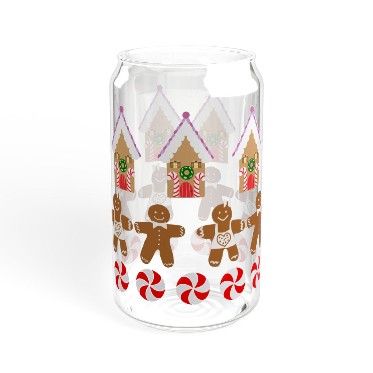 Gingerbread Houses and Cookies Sipper Glass