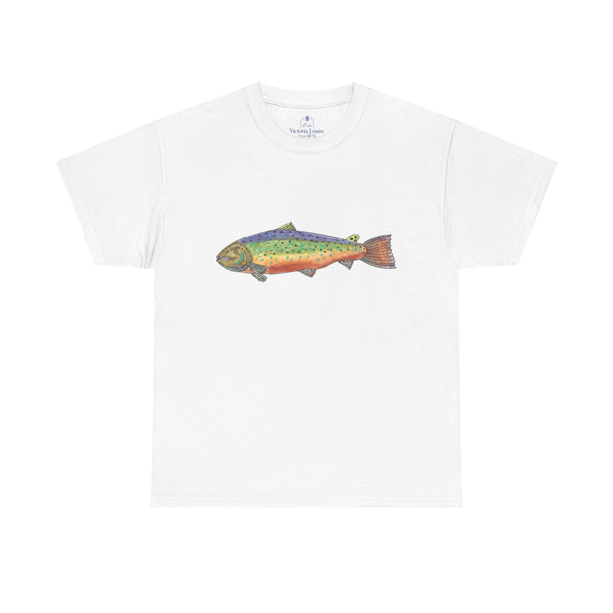 Personalizable Rainbow Trout T-Shirt Hand painted design Angler Shirt /personizable