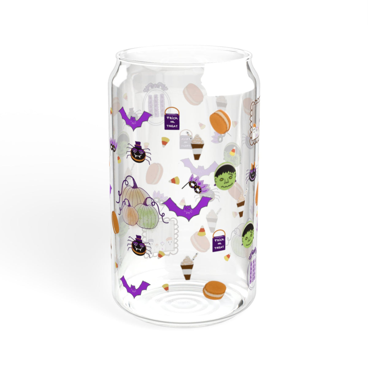 Halloween themed glass sippingcan