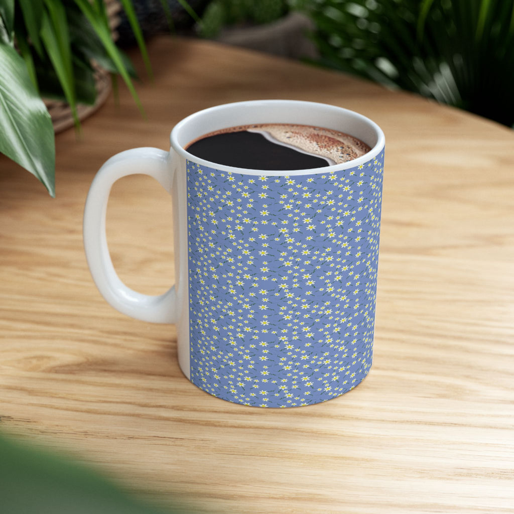 Mini Daisy Pattern Mug | Ceramic Coffee Cup