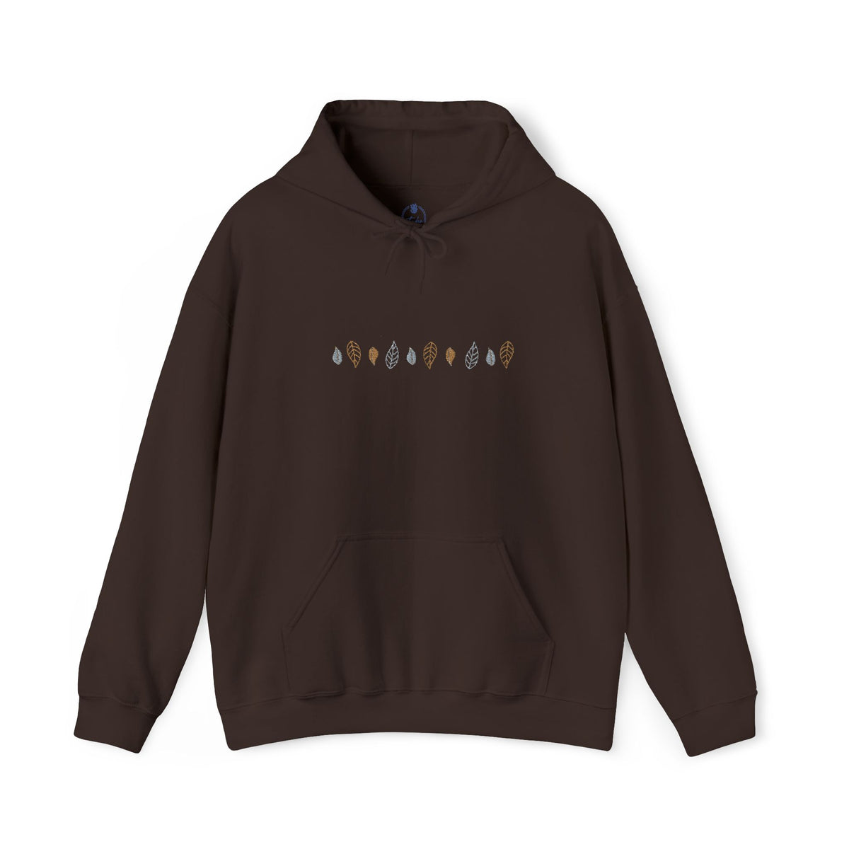 Embroidered Fall Leaf  hand designed hoodie