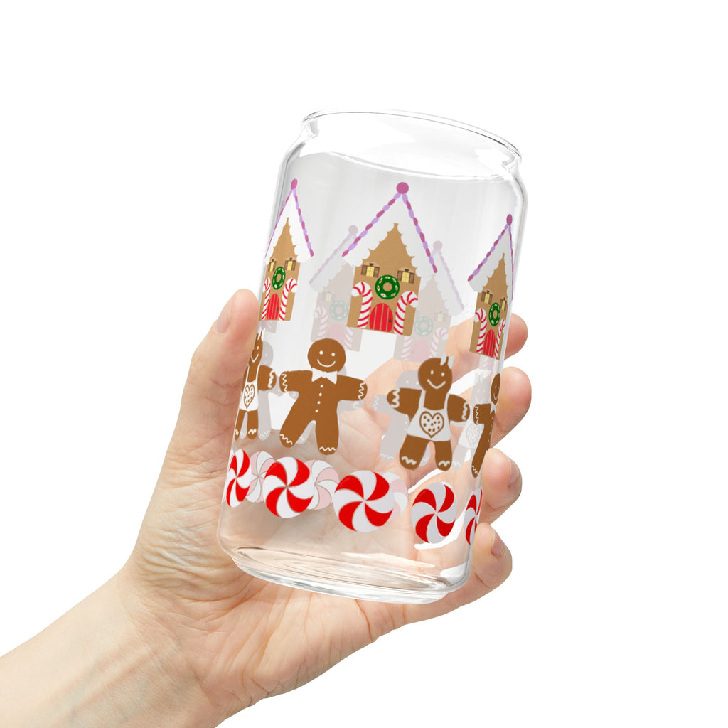 Gingerbread Houses and Cookies Sipper Glass