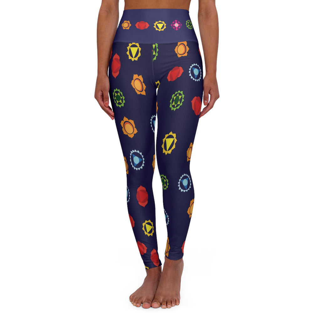 Colorful Chakra Medallion Leggings high waisted yoga leggings