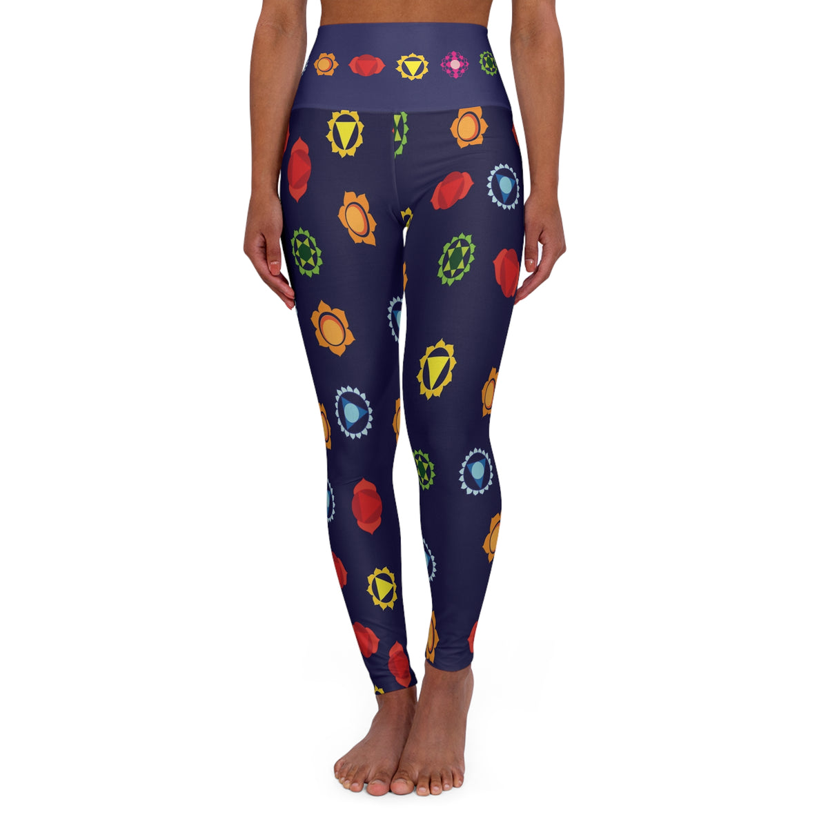 Colorful Chakra Medallion Leggings high waisted yoga leggings