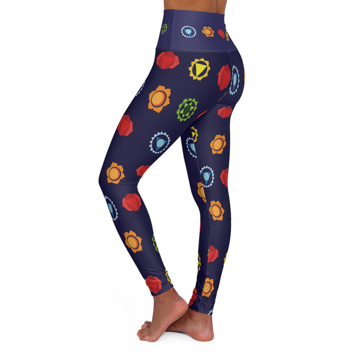 Colorful Chakra Medallion Leggings high waisted yoga leggings