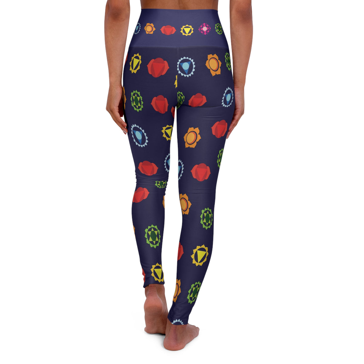 Colorful Chakra Medallion Leggings high waisted yoga leggings