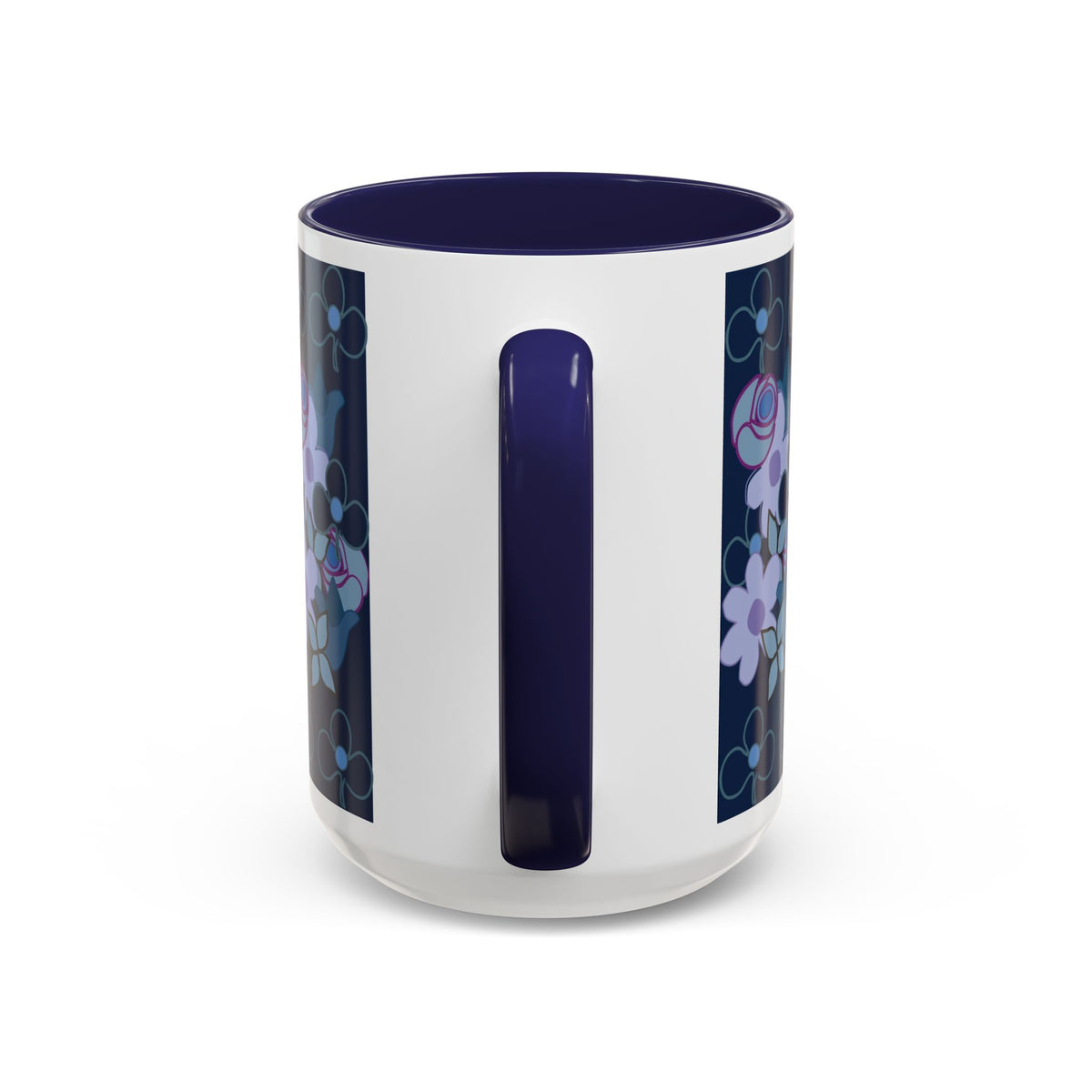 Floral Accent Coffee Mug, Elegant Tea Cup, Gift for Her, Rose Design Mug, Home Decor Coffee Cup, Birthday Present, Flower Lover Gift