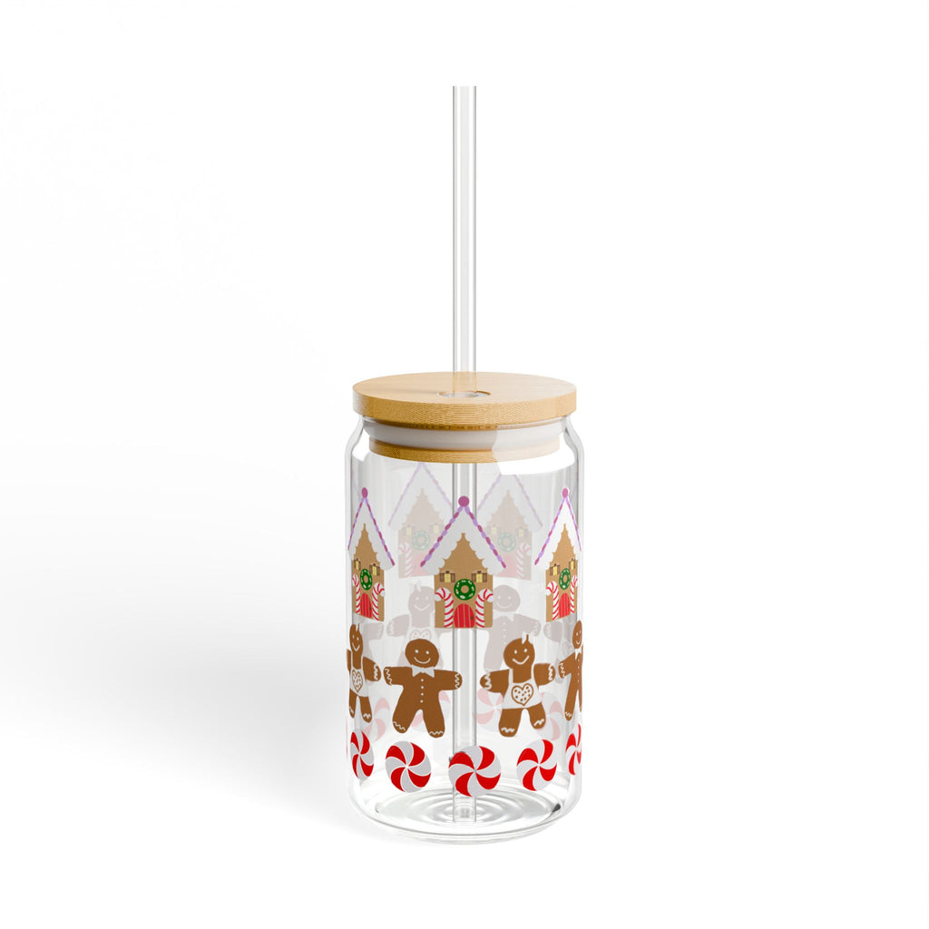 Gingerbread Houses and Cookies Sipper Glass