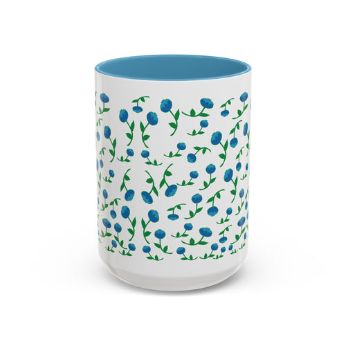 Blueberry pattern hand designed  mug