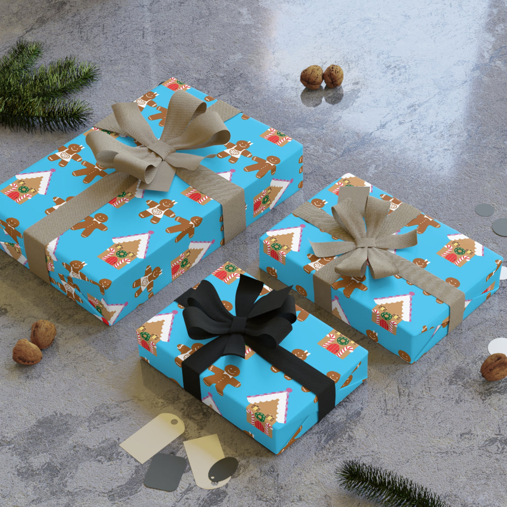 Christmas Gingerbread House Gift Wrapping Paper Roll