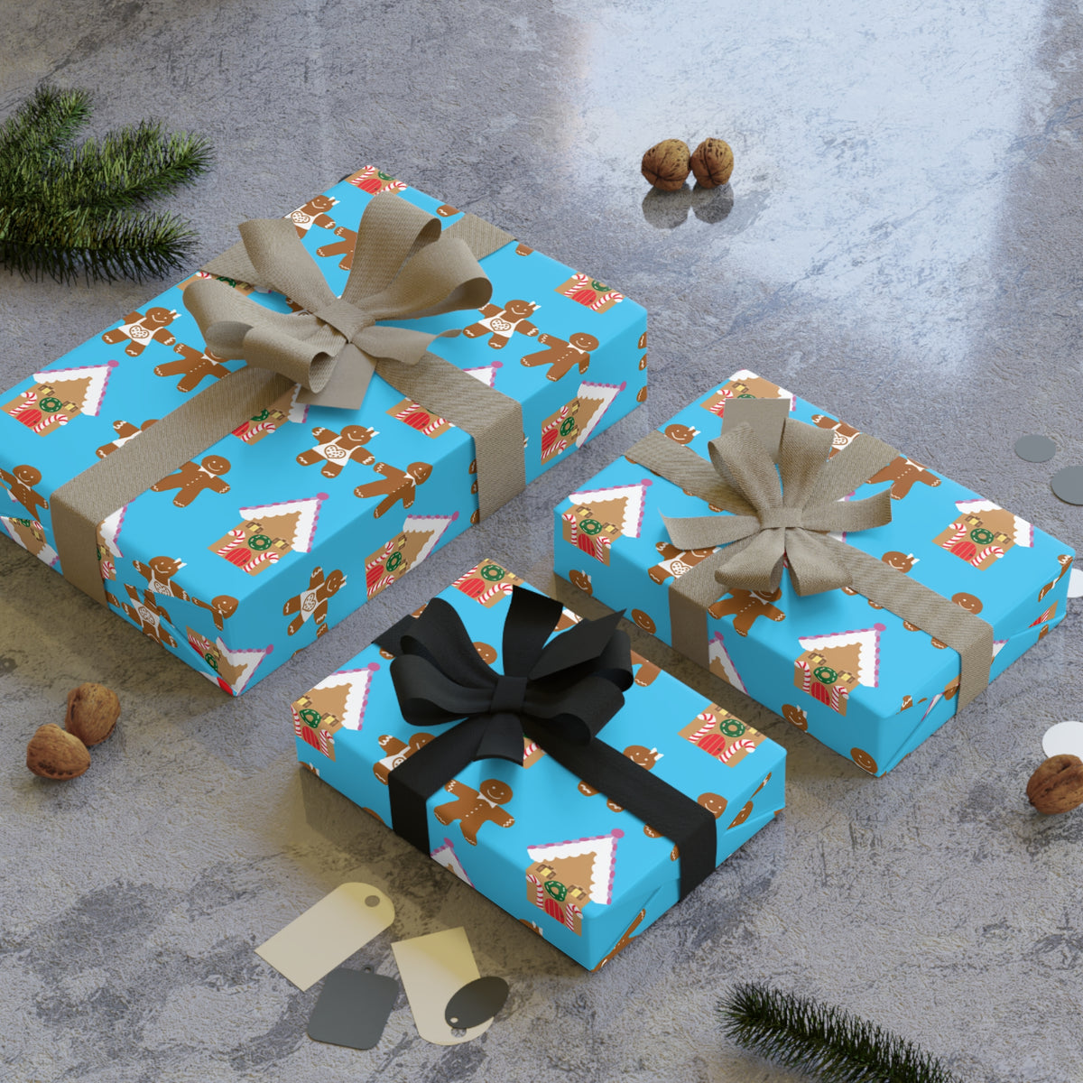 Christmas Gingerbread House Gift Wrapping Paper Roll