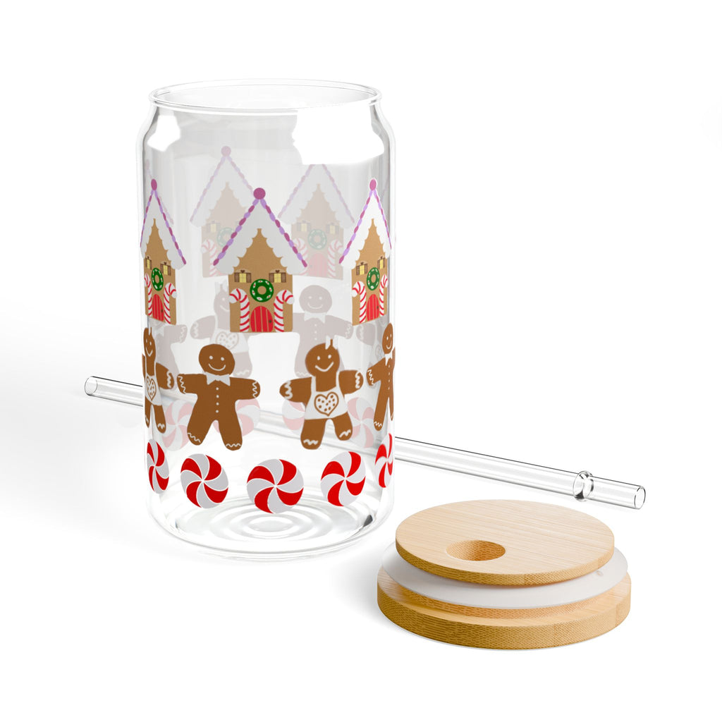 Gingerbread Houses and Cookies Sipper Glass