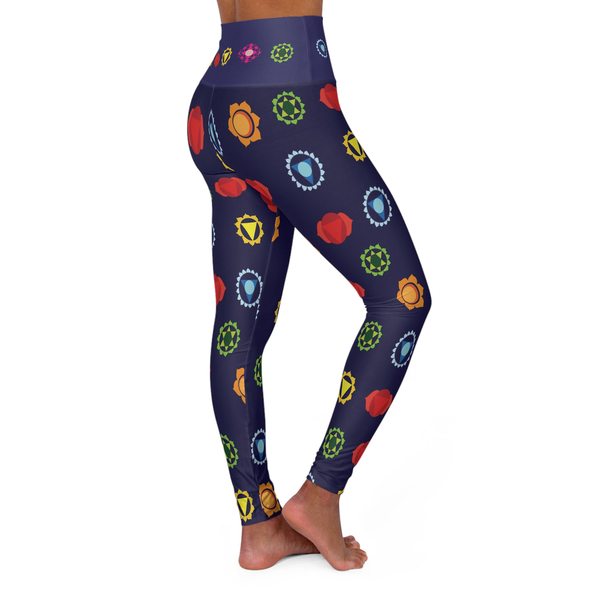 Colorful Chakra Medallion Leggings high waisted yoga leggings