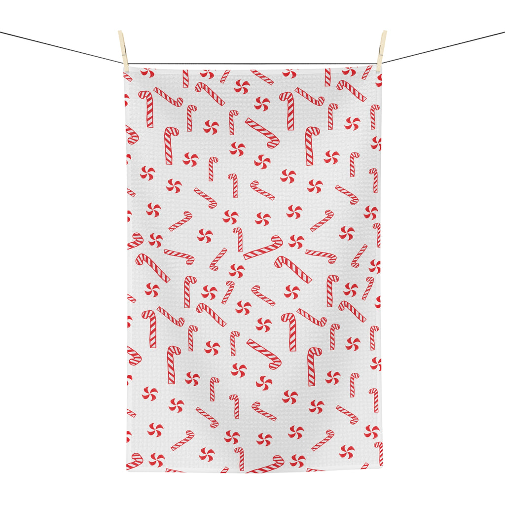 Candy Cane Christmas Microfiber Tea Towel