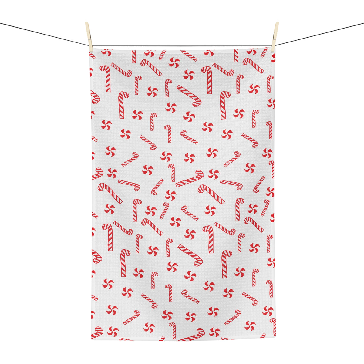 Candy Cane Christmas Microfiber Tea Towel