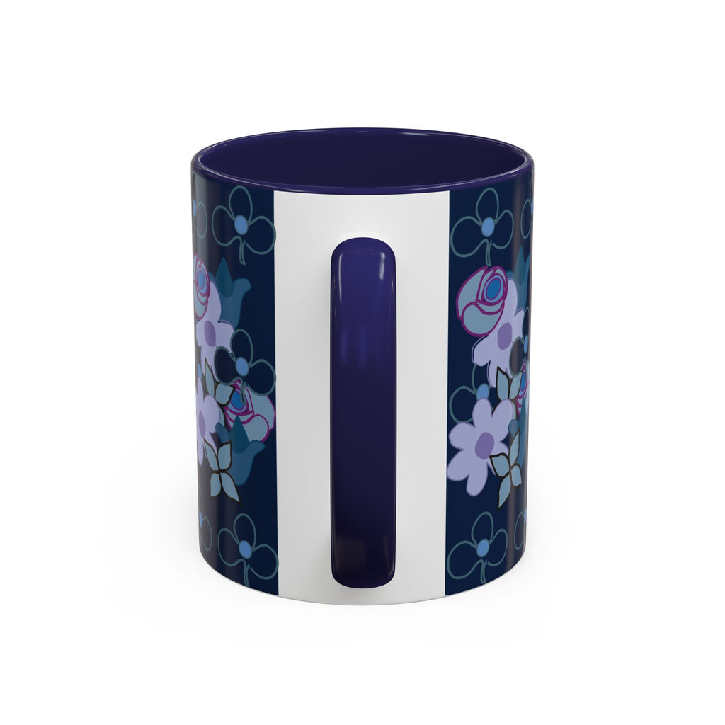 Floral Accent Coffee Mug, Elegant Tea Cup, Gift for Her, Rose Design Mug, Home Decor Coffee Cup, Birthday Present, Flower Lover Gift