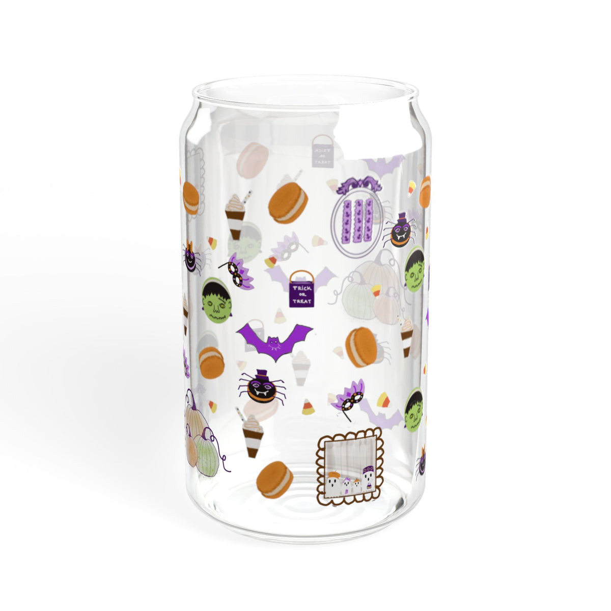 Halloween themed glass sippingcan