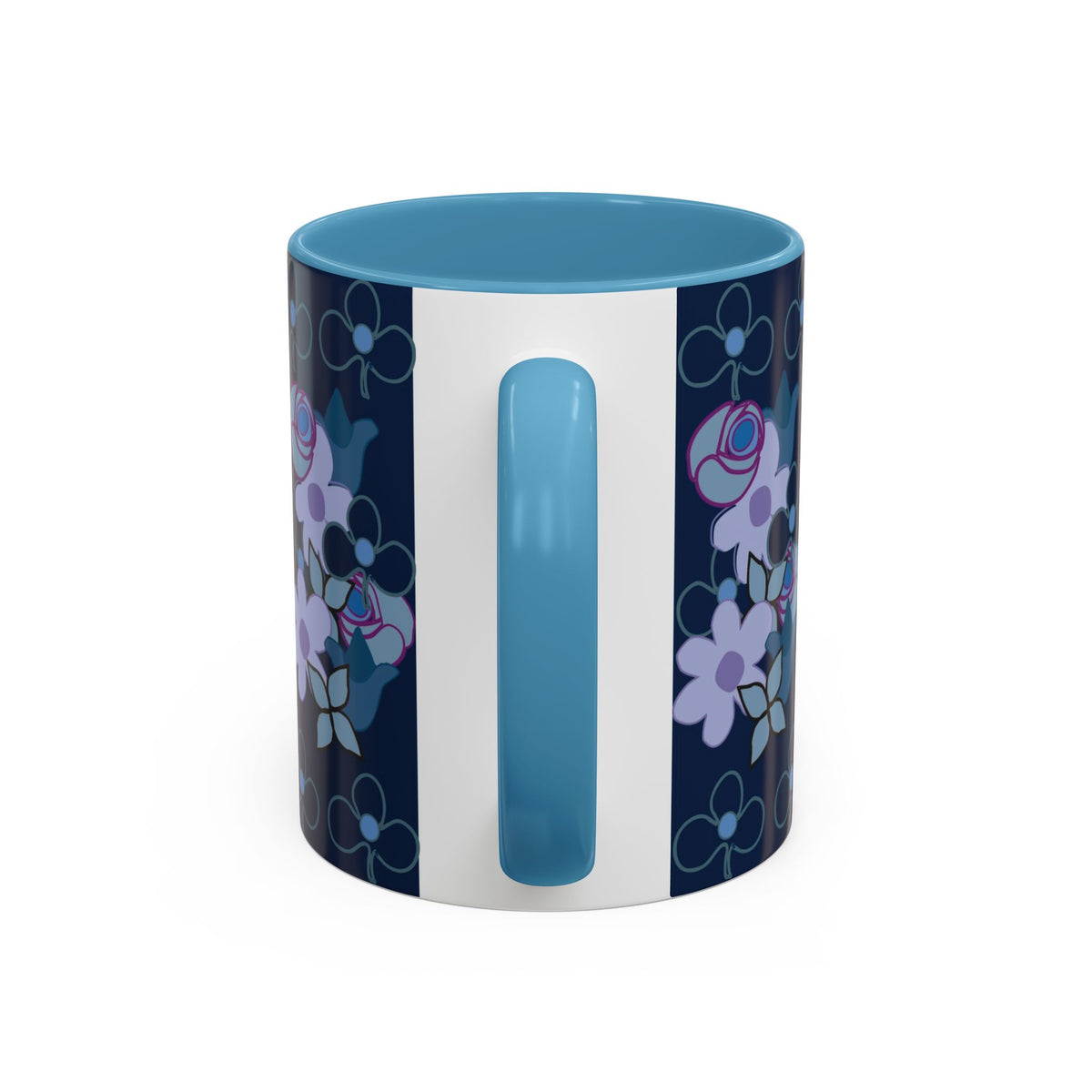 Floral Accent Coffee Mug, Elegant Tea Cup, Gift for Her, Rose Design Mug, Home Decor Coffee Cup, Birthday Present, Flower Lover Gift