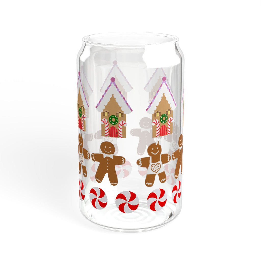 Gingerbread Houses and Cookies Sipper Glass