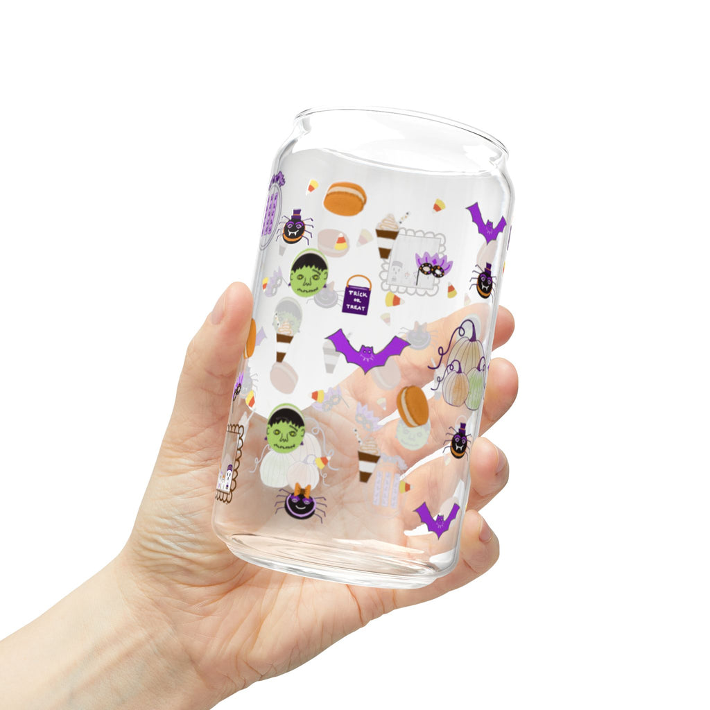 Halloween themed glass sippingcan
