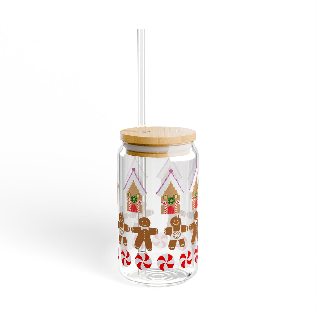 Gingerbread Houses and Cookies Sipper Glass