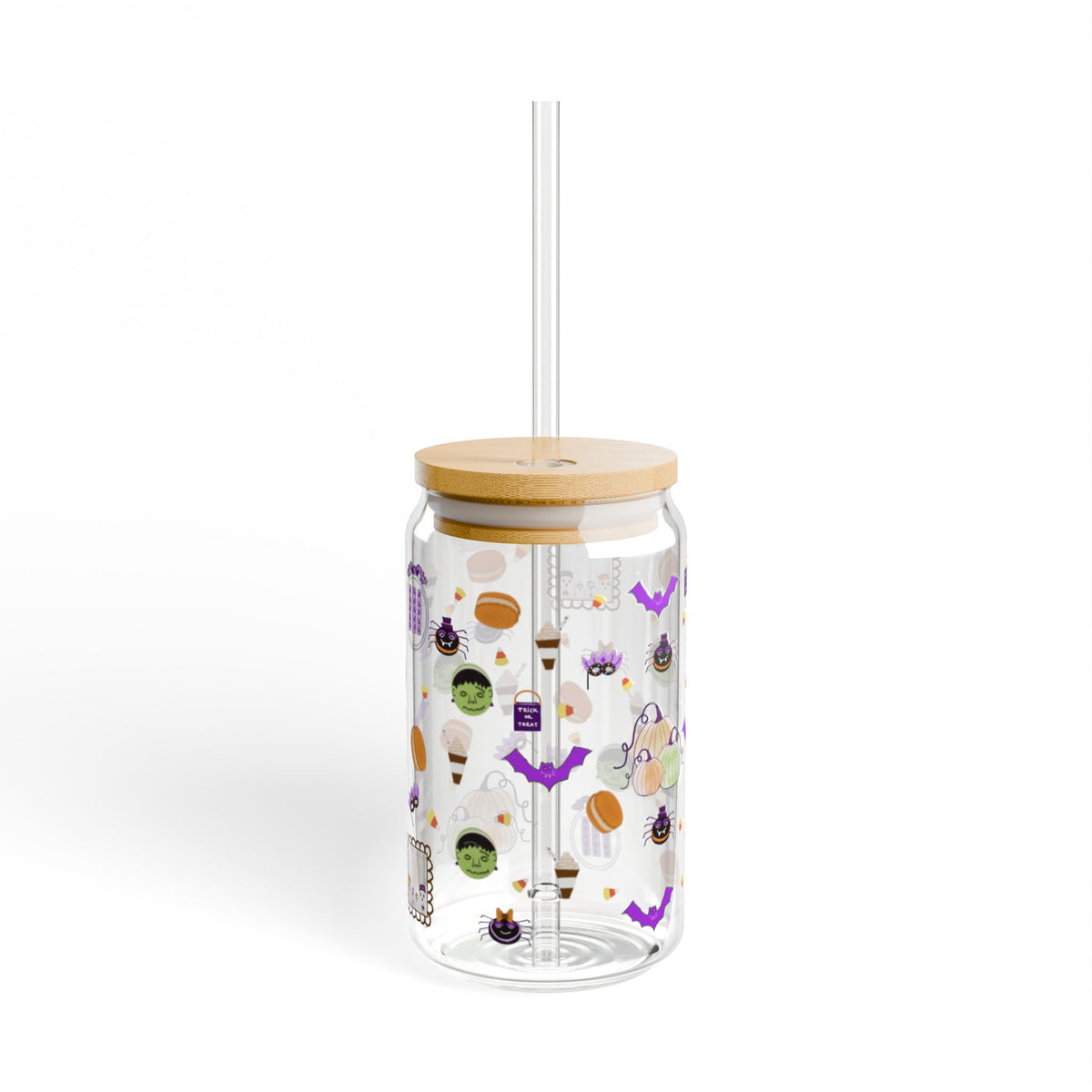 Halloween themed glass sippingcan